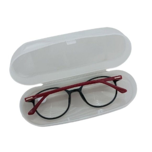 Unisex Round Reading Retro Glasses Anti-Blue Lightweight +2.50 Bicolor - Picture 4 of 5